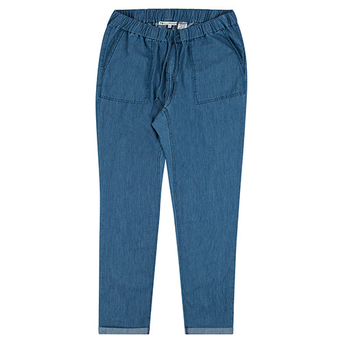 Leichte Sommerschlupfhose, mit Reißverschluss, blau 10320