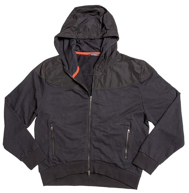 Kapuzenjacke, Schwarz 30037