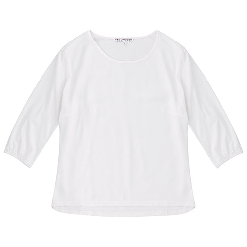 Damenshirt, 3/4 Arm, elegant, weiß 30040
