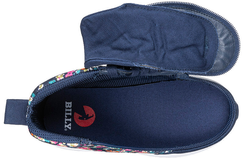 BILLY Orthoflex Weit/Extraweit Navy/Blumenmuster hoch BK24167-410