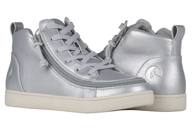 Billy Sneaker mittel hoch PU Normal Weit Silber Grau Metallic BW22135-040