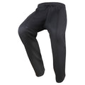 Jersey pants, black, with zipper and pleated10318