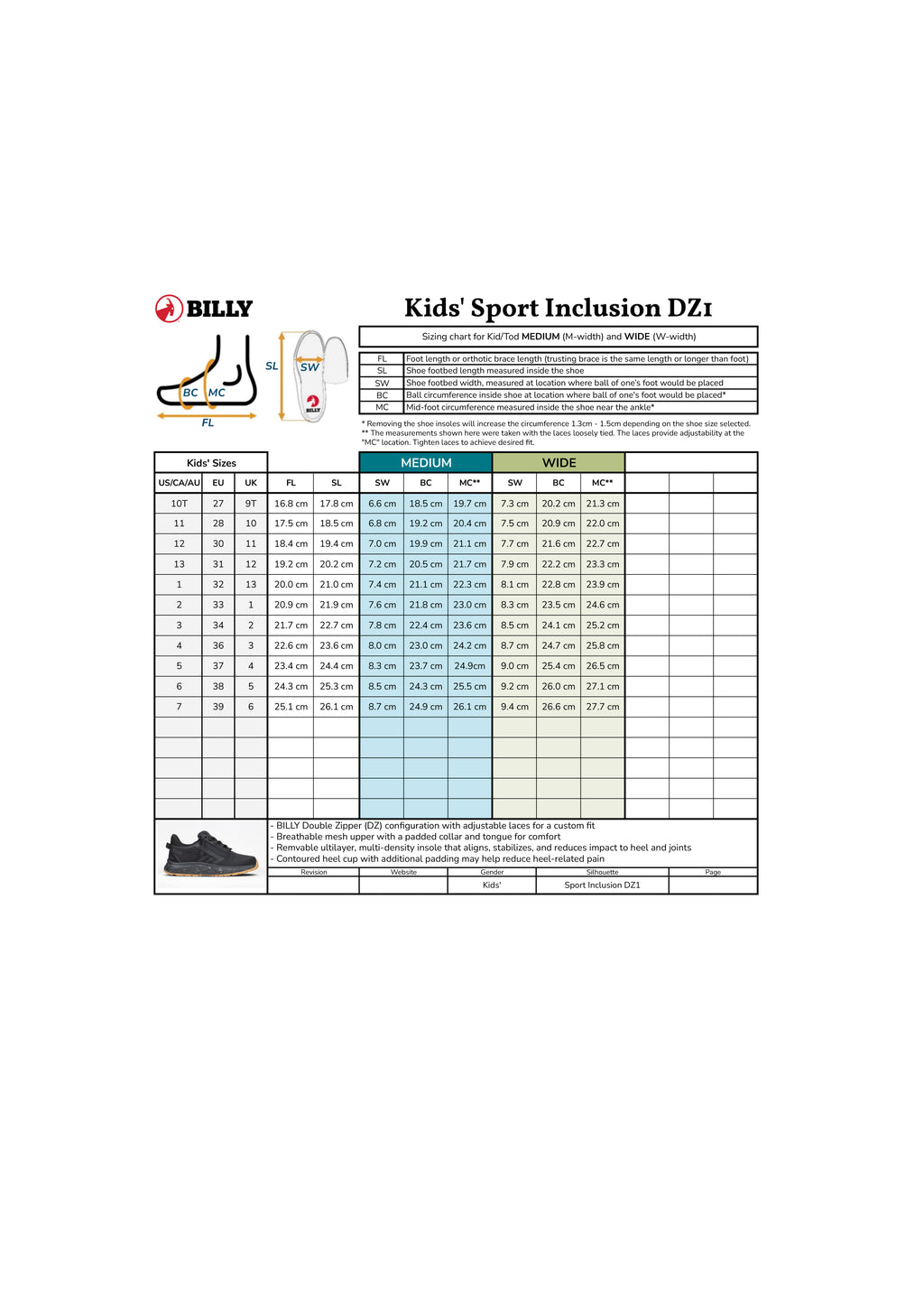 Billy Sport Inclusion DZ Pink Confetti Normal/Weit BK26184-680