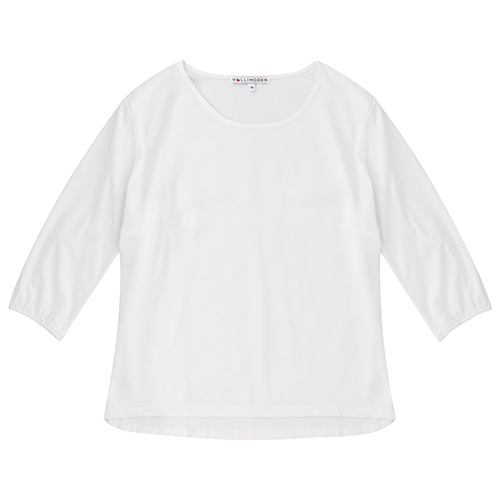 Damenshirt, 3/4 Arm, elegant, weiß 30040 L