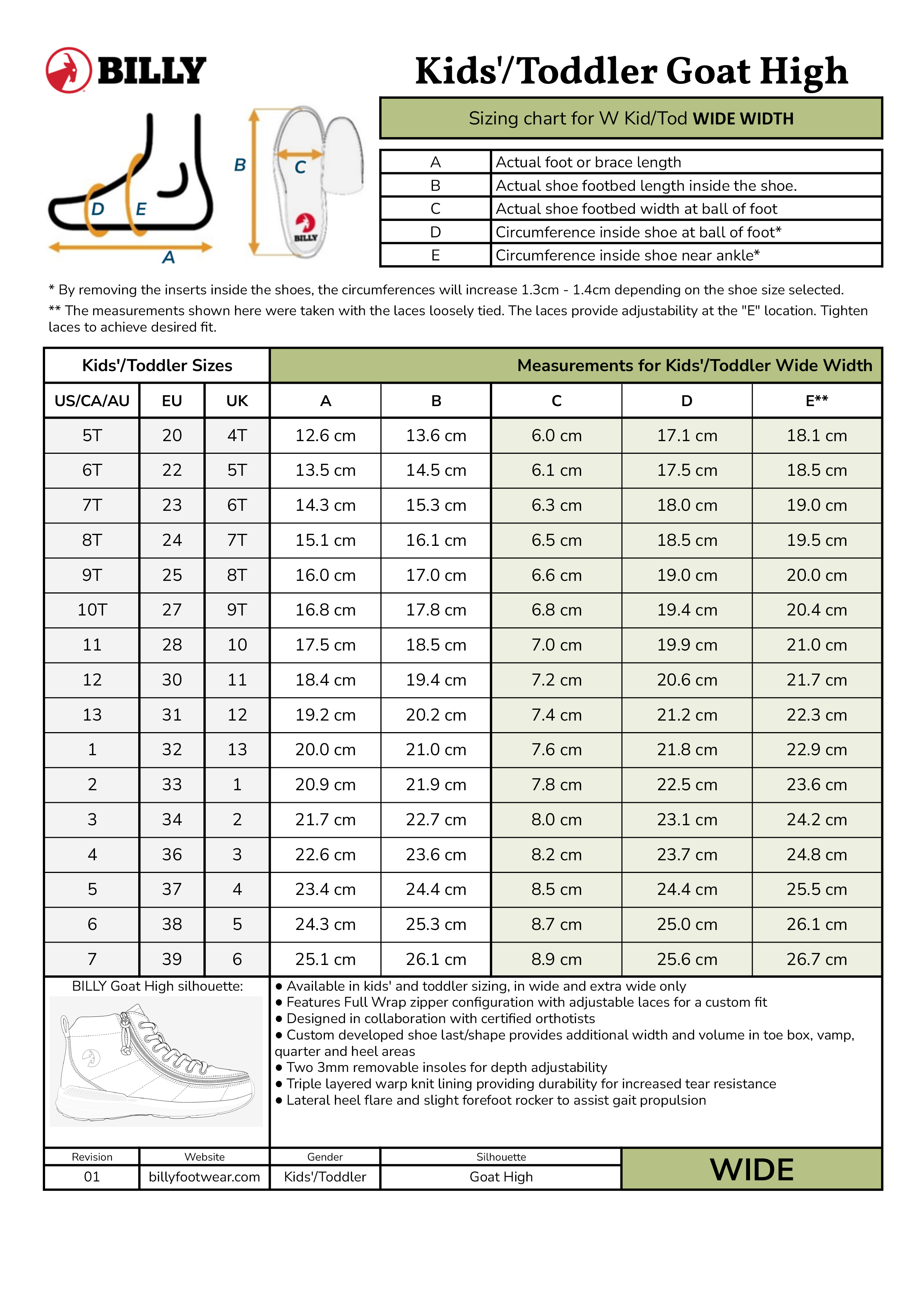 BILLY Orthoflex Wide NavyFloral BT24167-410 27 wide
