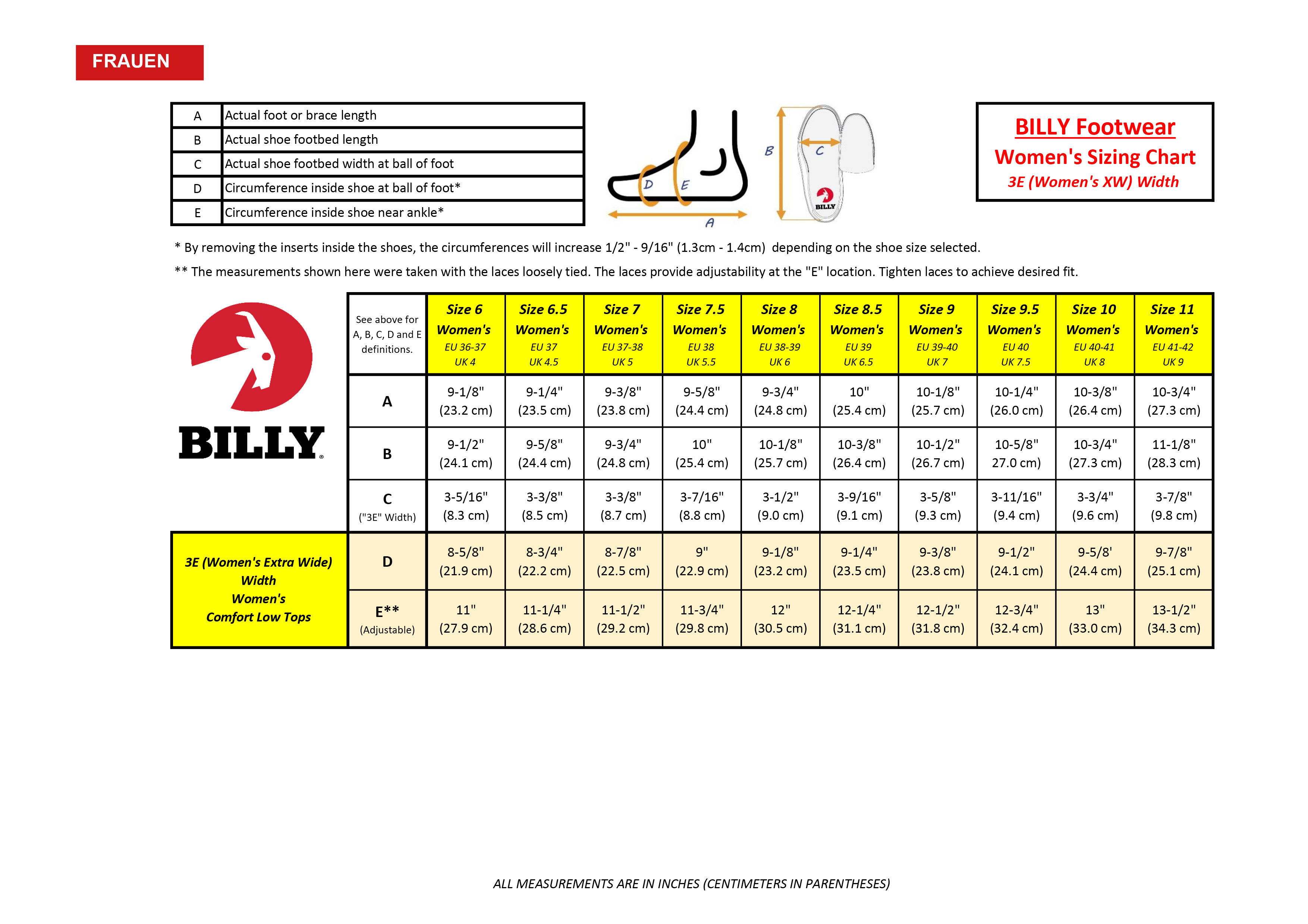 Billy Footwear Limitless extraweit, schwarz BW25179-001 40-extraweit
