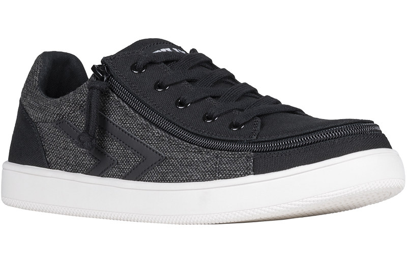 BILLY Men's Black/Grey Felt BILLY CS Street Wide Low Tops BM23359-002 47-wide