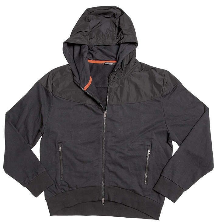 Kapuzenjacke, Schwarz 30037