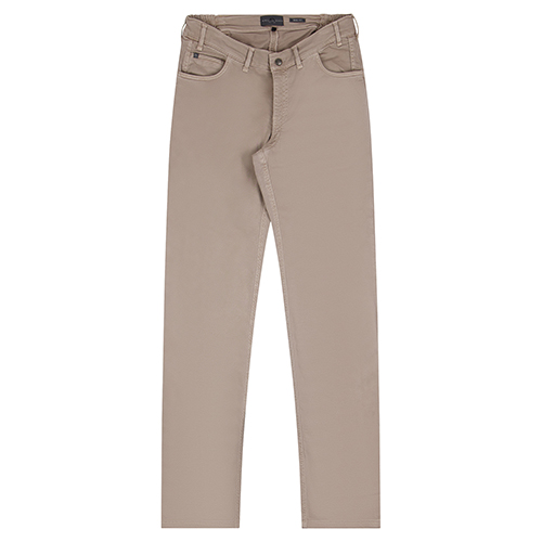 Herren Baumwollhose beige MIKE  gewaschen 10400 44 EL