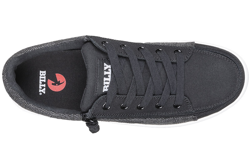 BILLY Men's Black/Grey Felt BILLY CS Street Wide Low Tops BM23359-002 47-wide