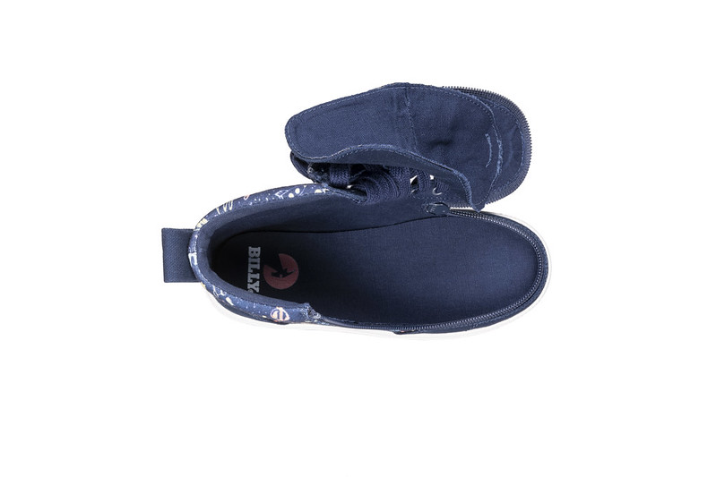 BILLY Navy Space Classic Lace High Tops BT23300-411 9-medium