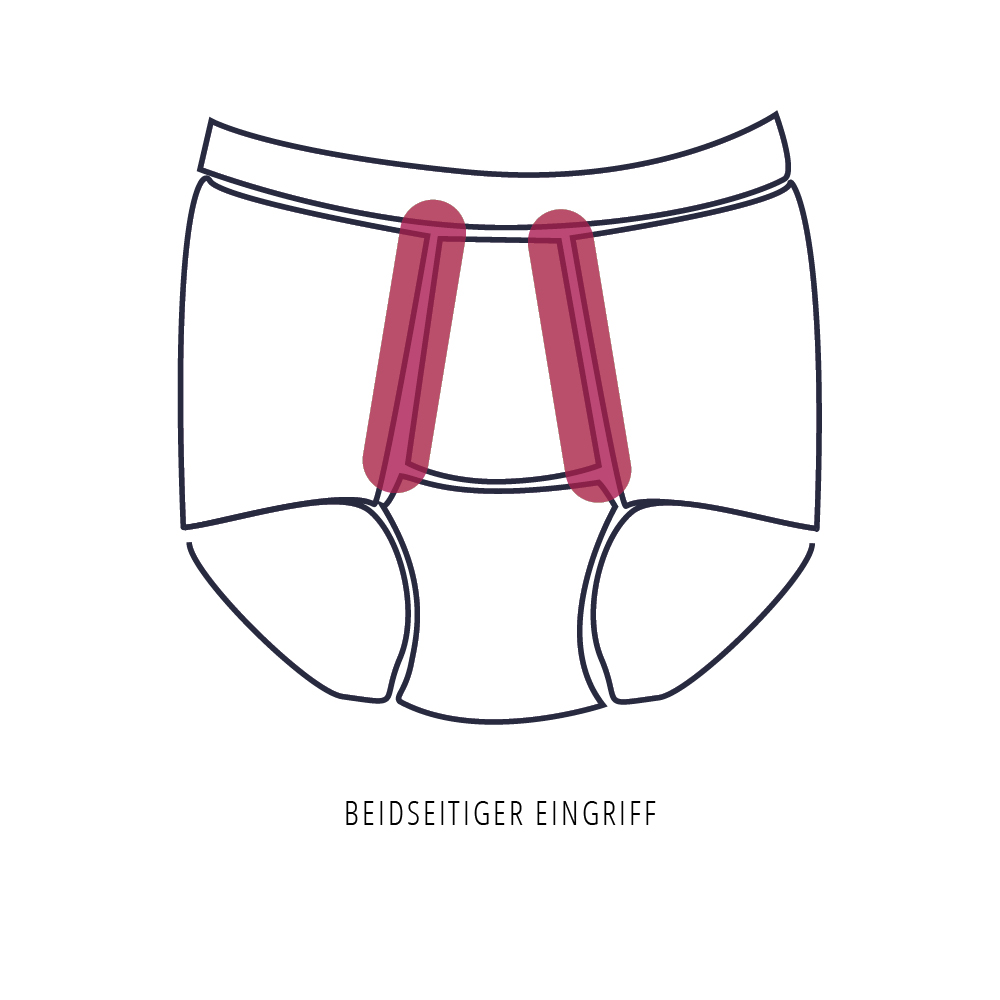 Herren-Slip - beidseitiger Eingriff weiß 4397