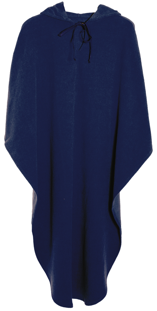 Bath cape for him and her, marine blue