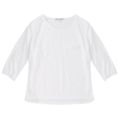 Damenshirt, 3/4 Arm, elegant, weiß 30040 XXL