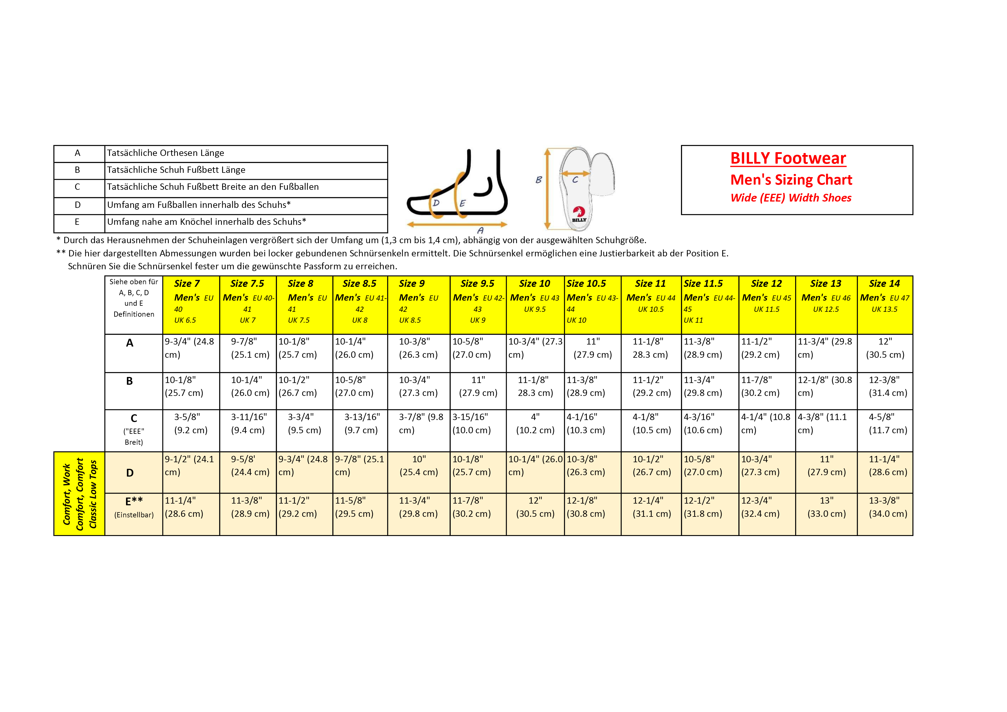 BILLY CS Sneaker High - Medium/Wide BM22342-001 47 medium