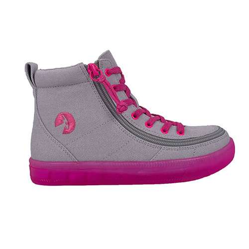 Billy Footwear Classic hoch Canvas Grau Pink BK22100-050 30 normal