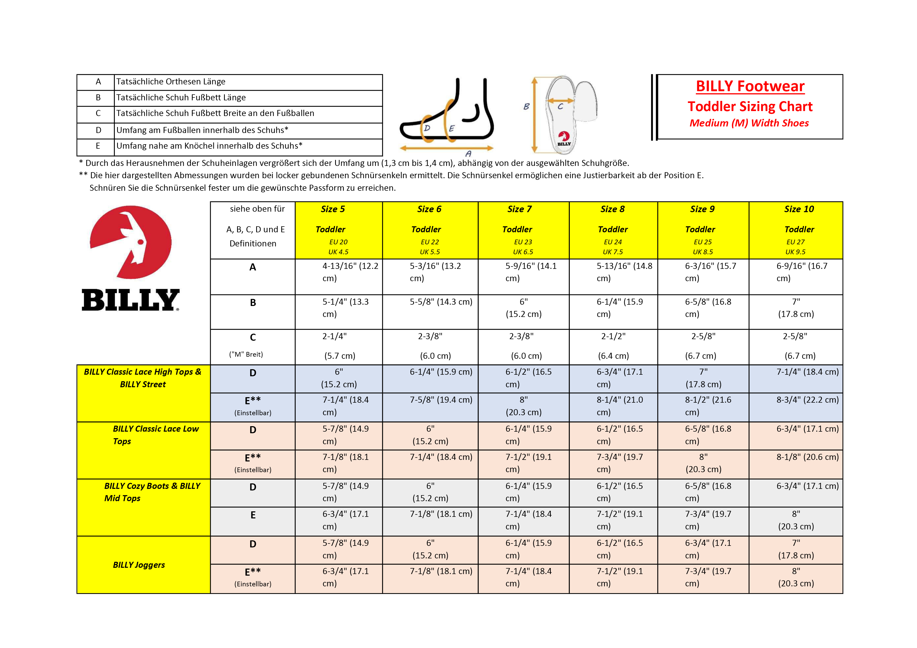 Billy Footwear Classic Schuh Kleinkind rot hoch BT19010-600 23-normal