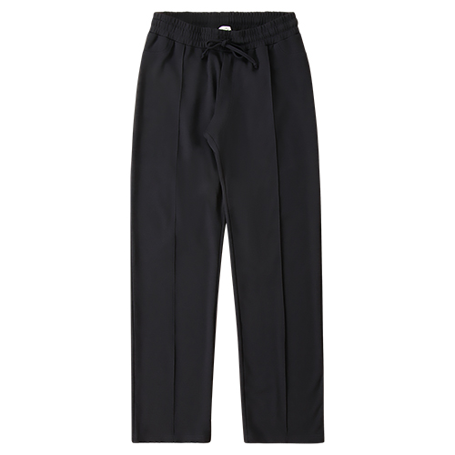 Jersey pants, black, with zipper and pleated10318 4XL