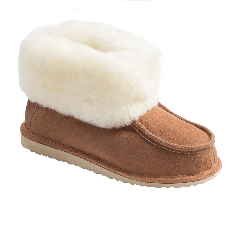 Lamb whool slippers, hazelnut 90011