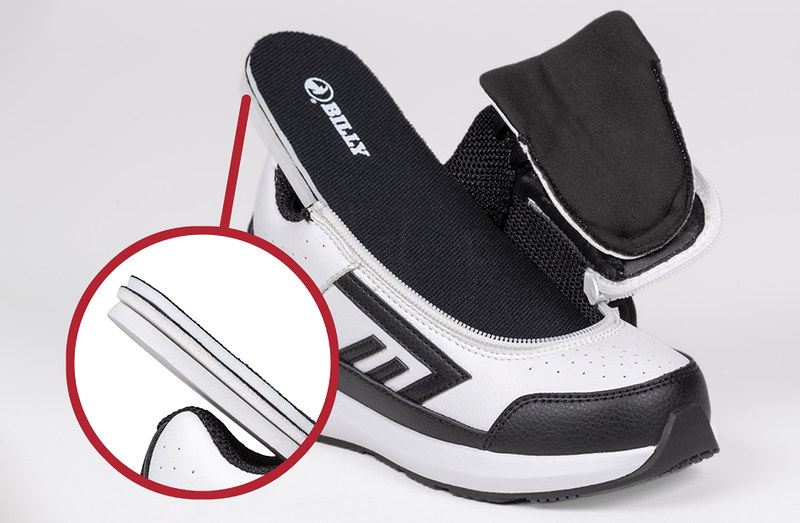 Billy Orthoflex Hopp, wide, White/Black BK24378-110 39 wide