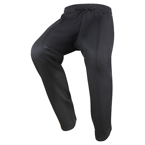 Jersey pants, black, with zipper and pleated10318 S