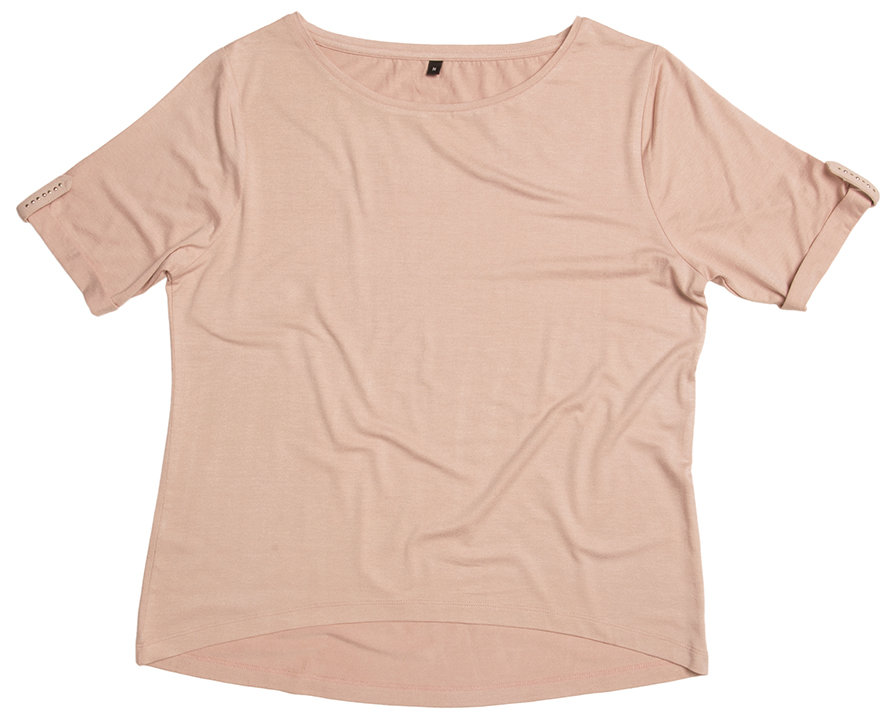 Women Shirt short sleeved, peach 30057