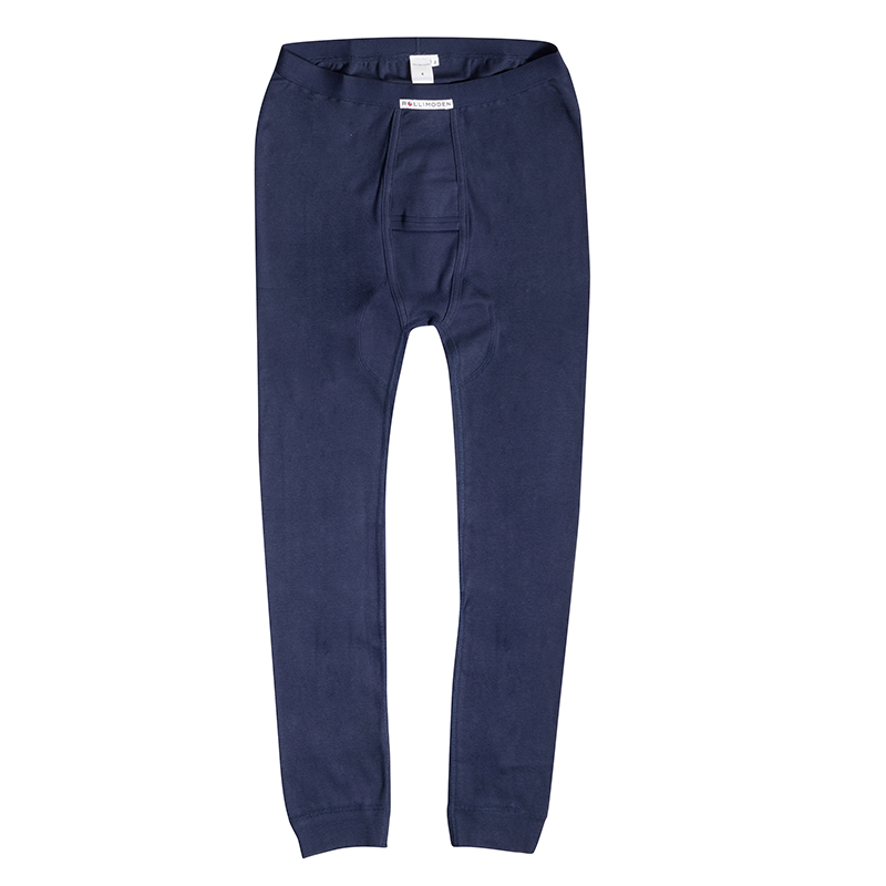 Men's long johns with horizontal fly, blue 46504