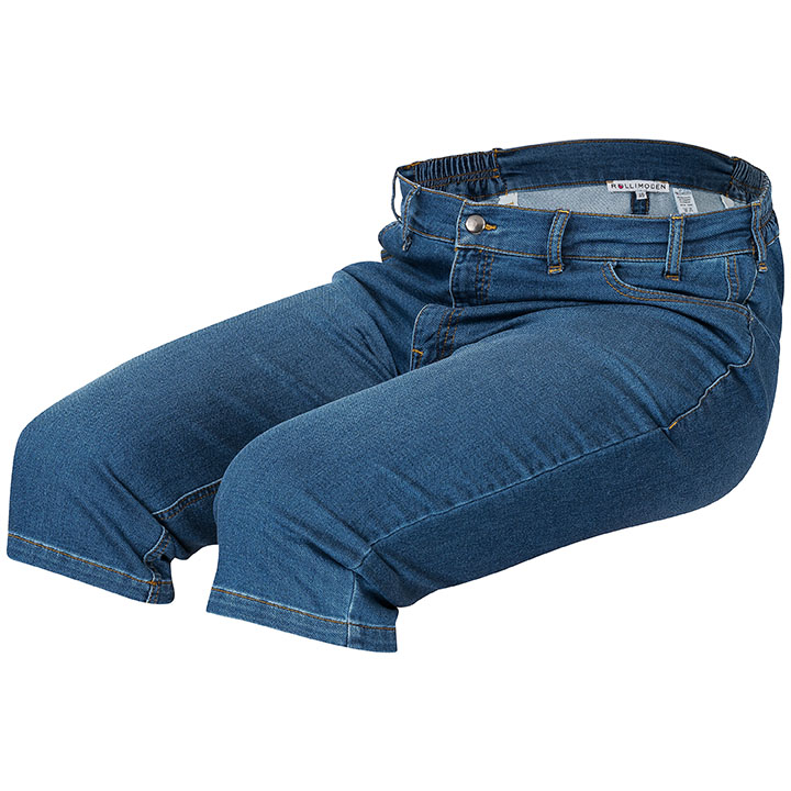 Leichte Sommerbermudajeans, blau 104181 61